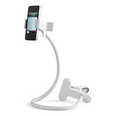 Support de Bureau Support Smartphone Flexible Universel Pliable Rotatif 360 T11 pour Samsung Galaxy J1 Mini Prime 2016 Blanc