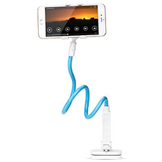 Support de Bureau Support Smartphone Flexible Universel Pliable Rotatif 360 T14 pour Huawei Honor Play4T Pro Bleu Ciel