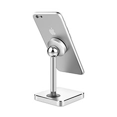 Support de Bureau Support Smartphone Magnetique Aimant Universel Pliable Rotatif 360 pour Samsung Galaxy S10e Argent