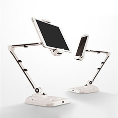 Support de Bureau Support Tablette Flexible Universel Pliable Rotatif 360 H07 pour Amazon Kindle 6 inch Blanc