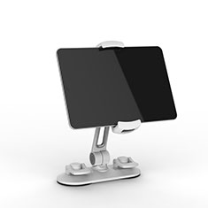 Support de Bureau Support Tablette Flexible Universel Pliable Rotatif 360 H11 pour Samsung Galaxy Tab 3 7.0 P3200 T210 T215 T211 Blanc