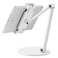 Support de Bureau Support Tablette Flexible Universel Pliable Rotatif 360 K04 pour Apple iPad 4 Blanc