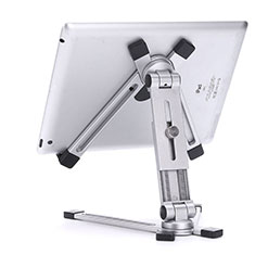 Support de Bureau Support Tablette Flexible Universel Pliable Rotatif 360 K19 pour Apple iPad 2 Argent