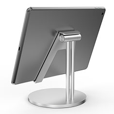 Support de Bureau Support Tablette Flexible Universel Pliable Rotatif 360 K24 pour Apple iPad 10.2 (2019) Argent