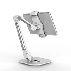 Support de Bureau Support Tablette Flexible Universel Pliable Rotatif 360 T44 pour Apple iPad 10.2 (2019) Argent