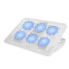 Support Ordinateur Portable Ventilateur de Refroidissement Radiateur Universel 9 Pouces a 16 Pouces M18 pour Apple MacBook 12 pouces Blanc