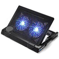 Support Ordinateur Portable Ventilateur de Refroidissement Radiateur Universel 9 Pouces a 17 Pouces L06 pour Huawei Honor MagicBook 14 Noir