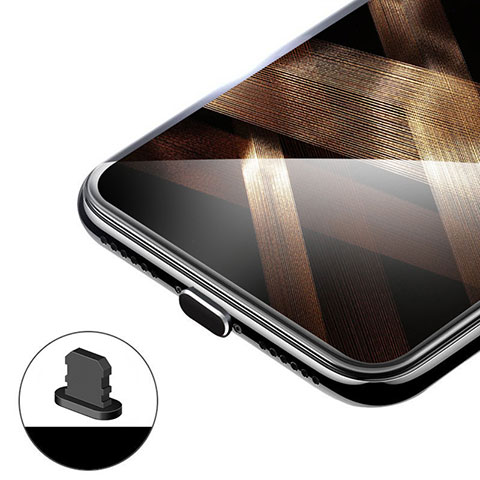 Bouchon Anti-poussiere Lightning USB Jack H02 pour Apple iPhone 11 Pro Noir