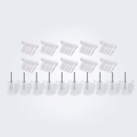 Bouchon Anti-poussiere USB-B Jack Android Universel 10PCS H01 Blanc