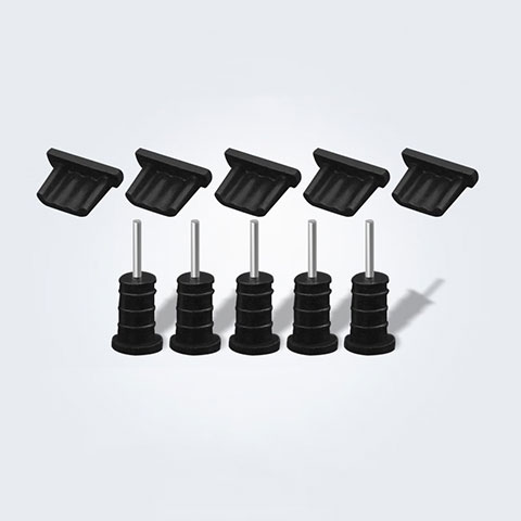 Bouchon Anti-poussiere USB-B Jack Android Universel 5PCS Noir