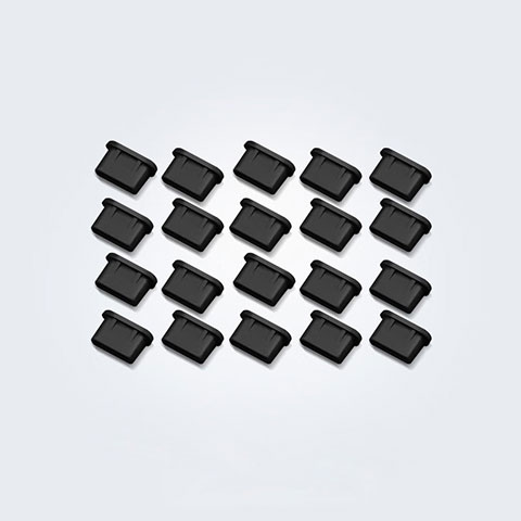 Bouchon Anti-poussiere USB-C Jack Type-C Universel 20PCS Noir