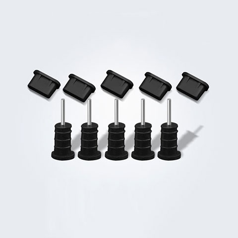 Bouchon Anti-poussiere USB-C Jack Type-C Universel 5PCS Noir