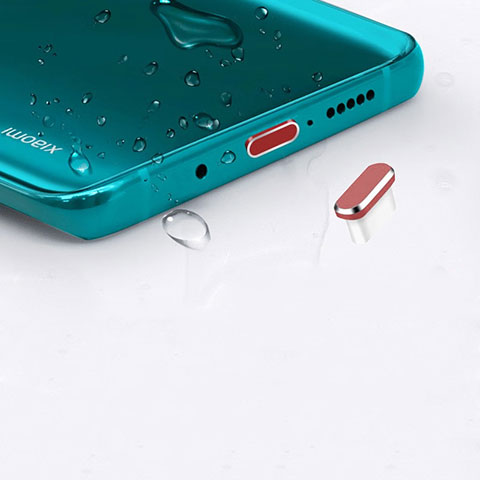 Bouchon Anti-poussiere USB-C Jack Type-C Universel H16 pour Apple iPhone 15 Rouge