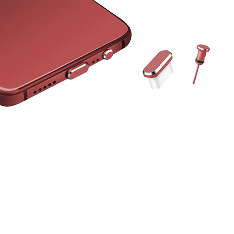 Bouchon Anti-poussiere USB-C Jack Type-C Universel H17 pour Apple iPad Air 5 10.9 (2022) Rouge