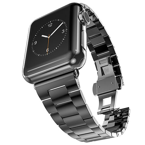 Bracelet Metal Acier Inoxydable pour Apple iWatch 2 42mm Noir