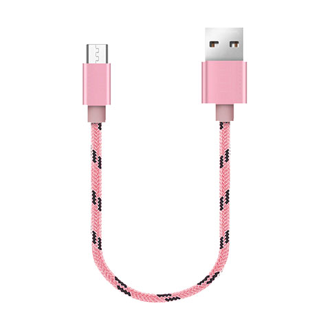Cable Micro USB Android Universel 25cm S05 Rose