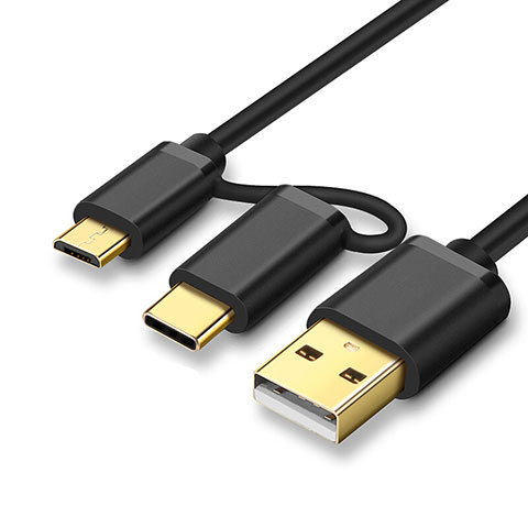 Cable Type-C et Mrico USB Android Universel T01 Noir