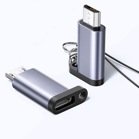 Cable Type-C USB-C vers Mocro USB-B H02 Gris Fonce