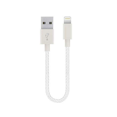 Chargeur Cable Data Synchro Cable 15cm S01 pour Apple iPhone 11 Pro Max Blanc