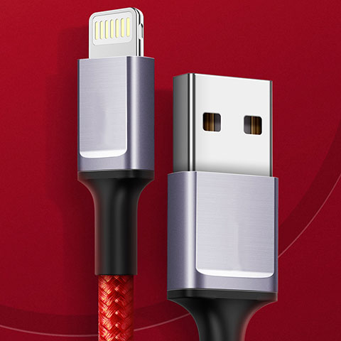 Chargeur Cable Data Synchro Cable C03 pour Apple iPhone 5 Rouge