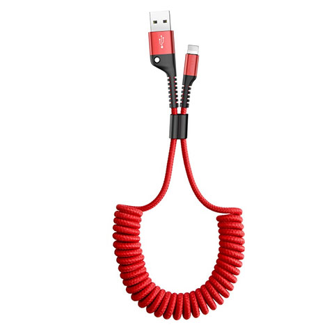 Chargeur Cable Data Synchro Cable C08 pour Apple iPhone SE (2020) Rouge