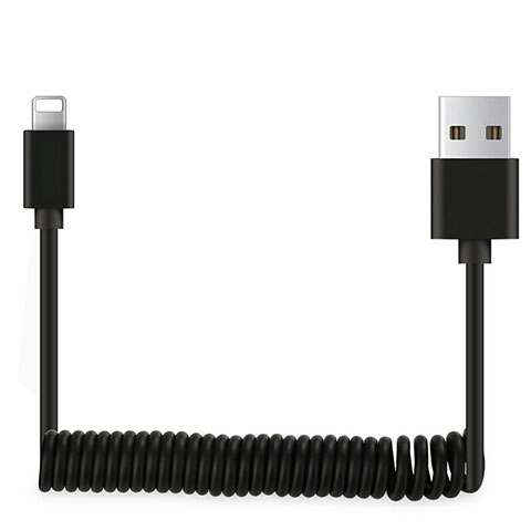 Chargeur Cable Data Synchro Cable D08 pour Apple iPhone Xs Max Noir