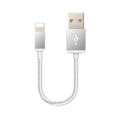 Chargeur Cable Data Synchro Cable D18 pour Apple iPhone 14 Plus Argent