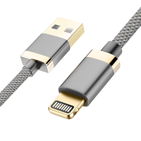 Chargeur Cable Data Synchro Cable D24 pour Apple iPhone 14 Gris