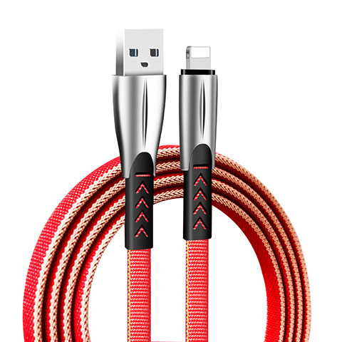 Chargeur Cable Data Synchro Cable D25 pour Apple iPhone 12 Pro Max Rouge