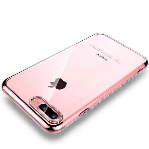 Coque Antichocs Rigide Transparente Crystal Etui Housse H01 pour Apple iPhone 8 Plus Or Rose