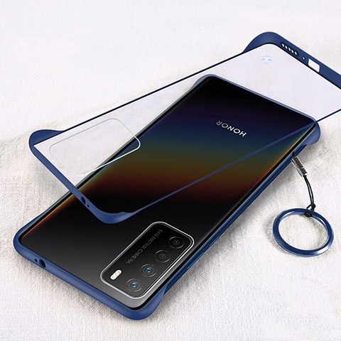 Coque Antichocs Rigide Transparente Crystal Etui Housse H01 pour Huawei Honor Play4 5G Bleu