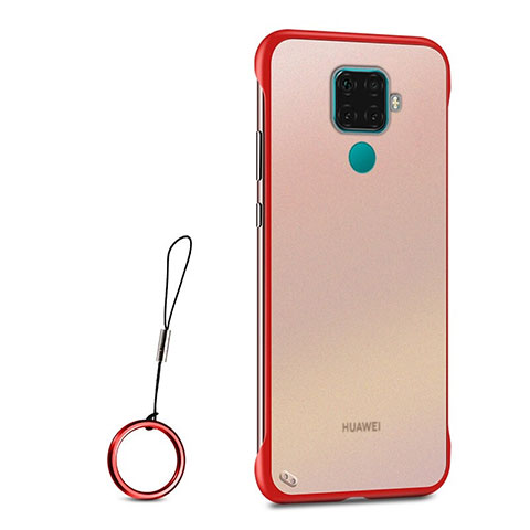 Coque Antichocs Rigide Transparente Crystal Etui Housse H01 pour Huawei Mate 30 Lite Rouge