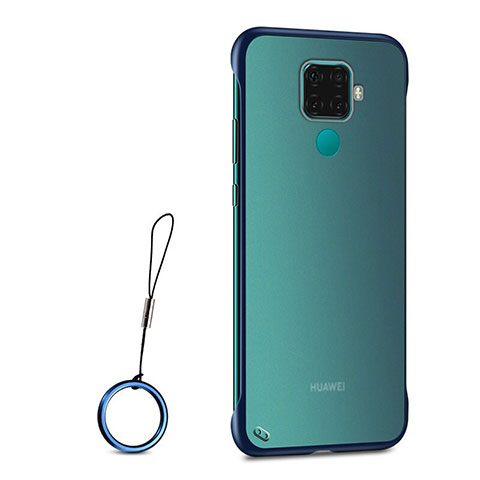 Coque Antichocs Rigide Transparente Crystal Etui Housse H01 pour Huawei Nova 5i Pro Bleu