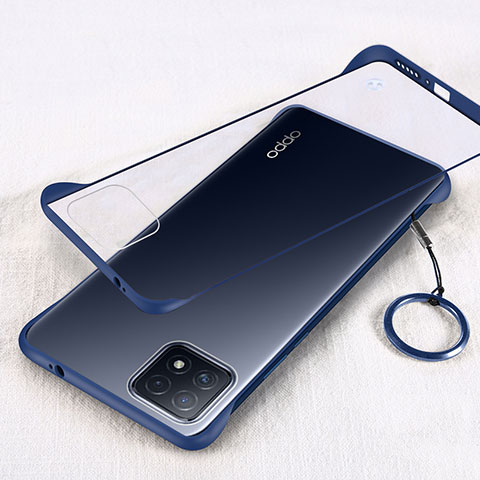 Coque Antichocs Rigide Transparente Crystal Etui Housse H01 pour Oppo A72 5G Bleu