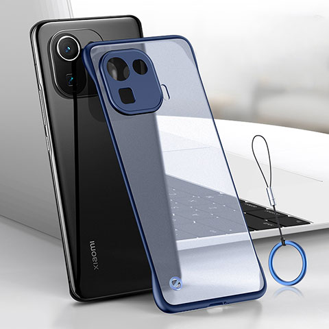Coque Antichocs Rigide Transparente Crystal Etui Housse H01 pour Xiaomi Mi 11 Pro 5G Bleu