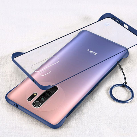 Coque Antichocs Rigide Transparente Crystal Etui Housse H01 pour Xiaomi Redmi 9 Prime India Bleu