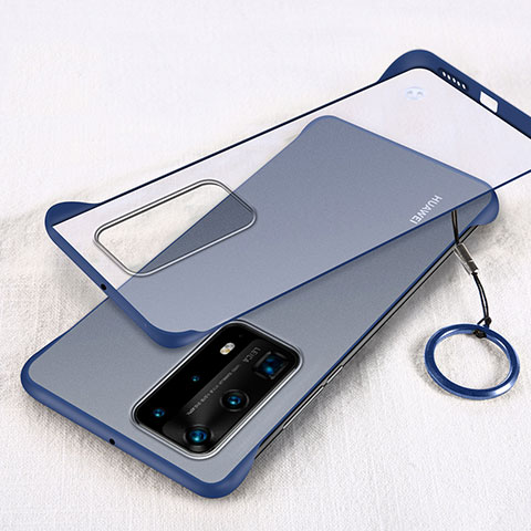Coque Antichocs Rigide Transparente Crystal Etui Housse H02 pour Huawei P40 Pro+ Plus Bleu