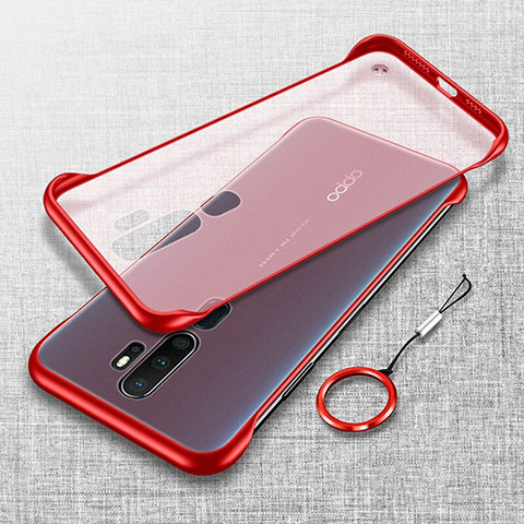 Coque Antichocs Rigide Transparente Crystal Etui Housse H02 pour Oppo A5 (2020) Rouge