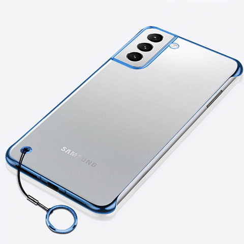 Coque Antichocs Rigide Transparente Crystal Etui Housse H02 pour Samsung Galaxy S23 Plus 5G Bleu