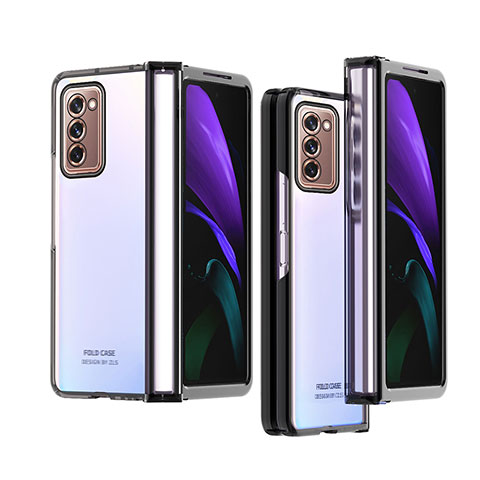 Coque Antichocs Rigide Transparente Crystal Etui Housse H02 pour Samsung Galaxy Z Fold2 5G Noir