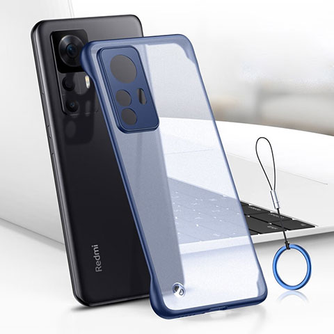 Coque Antichocs Rigide Transparente Crystal Etui Housse H02 pour Xiaomi Mi 12T Pro 5G Bleu