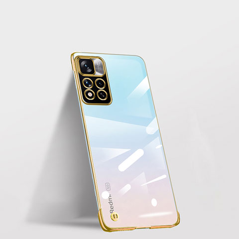Coque Antichocs Rigide Transparente Crystal Etui Housse H03 pour Xiaomi Redmi Note 11 Pro+ Plus 5G Or