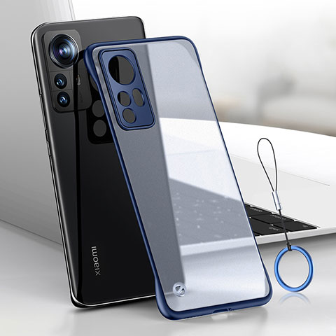 Coque Antichocs Rigide Transparente Crystal Etui Housse H04 pour Xiaomi Mi 12 5G Bleu