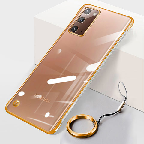 Coque Antichocs Rigide Transparente Crystal Etui Housse JS1 pour Samsung Galaxy Note 20 5G Or