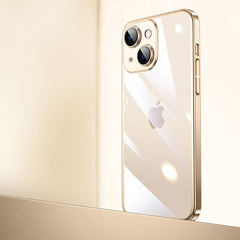 Coque Antichocs Rigide Transparente Crystal Etui Housse QC2 pour Apple iPhone 13 Or