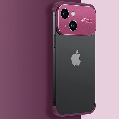 Coque Antichocs Rigide Transparente Crystal Etui Housse QC3 pour Apple iPhone 14 Plus Rouge