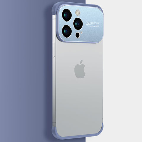 Coque Antichocs Rigide Transparente Crystal Etui Housse QC3 pour Apple iPhone 14 Pro Max Bleu