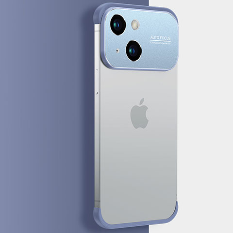 Coque Antichocs Rigide Transparente Crystal Etui Housse QC3 pour Apple iPhone 15 Bleu