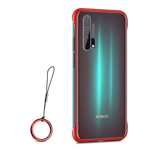Coque Antichocs Rigide Transparente Crystal Etui Housse S01 pour Huawei Honor 20 Pro Rouge