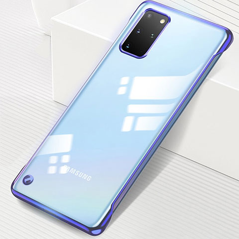 Coque Antichocs Rigide Transparente Crystal Etui Housse S01 pour Samsung Galaxy S20 Plus Bleu